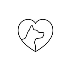 .veterinary icon, simple infographic element, in line style from Pet-vet set, for web and UI design