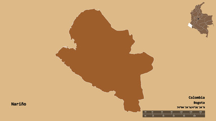Nariño, department of Colombia, zoomed. Pattern