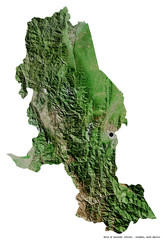 Norte de Santander, department of Colombia, on white. Satellite
