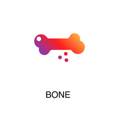 gradient bone icon, simple element from Pet-vet set, for web and mobile