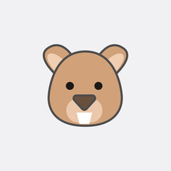 flat line hamster icon, simple element from Pet-vet set, for web and mobile