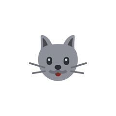 flat cat icon, simple element from Pet-vet set, for web and mobile
