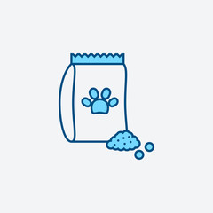 blue line pet food icon, simple element from Pet-vet set, for web and mobile
