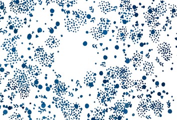 Light BLUE vector template with chaotic shapes.