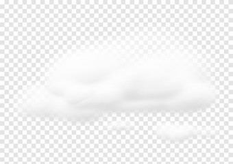 Realistic white cloud vectors isolated on transparency background, cotton wool ep57