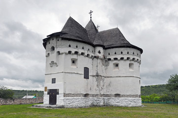 Fototapeta na wymiar Castle-Church of Pokrova in Sutkovitsy, Ukraine