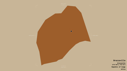 Brazzaville - Republic of Congo. Bounding box. Pattern