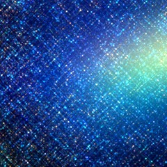 Galaxy glitter stars on dark blue night sky background. Shimmer blur pattern. Magical decor.