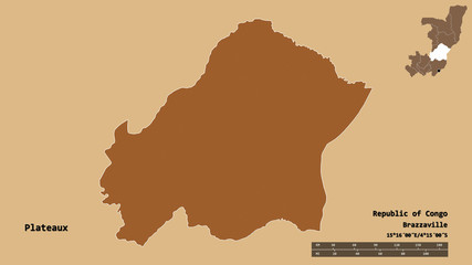 Plateaux, region of Republic of Congo, zoomed. Pattern