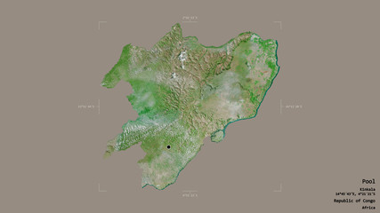 Pool - Republic of Congo. Bounding box. Satellite