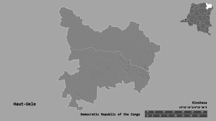 Haut-Uele, province of Democratic Republic of the Congo, zoomed. Bilevel