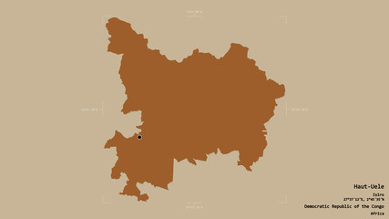 Haut-Uele - Democratic Republic of the Congo. Bounding box. Pattern