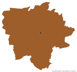 Fototapeta na wymiar Kasaï-Oriental, province of Democratic Republic of the Congo, on white. Pattern