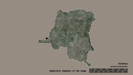 Location of Kasaï-Oriental, province of Democratic Republic of the Congo,. Satellite