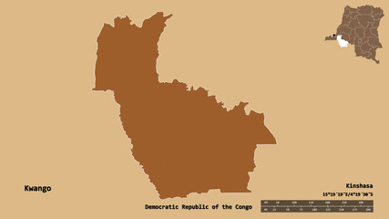Kwango, province of Democratic Republic of the Congo, zoomed. Pattern