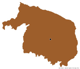 Kwilu, province of Democratic Republic of the Congo, on white. Pattern