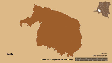 Kwilu, province of Democratic Republic of the Congo, zoomed. Pattern
