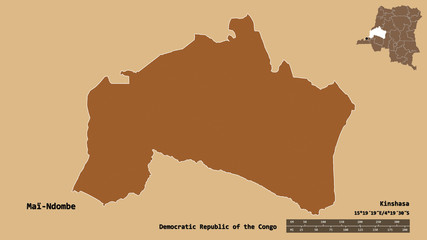 Maï-Ndombe, province of Democratic Republic of the Congo, zoomed. Pattern