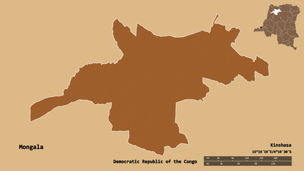 Mongala, province of Democratic Republic of the Congo, zoomed. Pattern