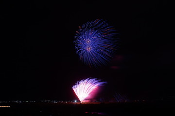 Summer Firework Festival in Yamanashi prefecture, Japan