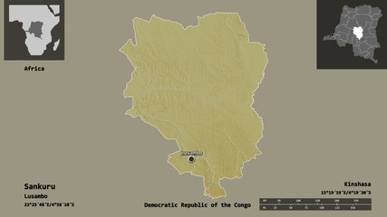 Sankuru, province of Democratic Republic of the Congo,. Previews. Relief