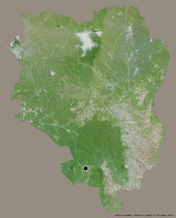 Sankuru, province of Democratic Republic of the Congo, on solid. Satellite