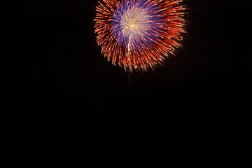 Summer Firework Festival in Yamanashi prefecture, Japan