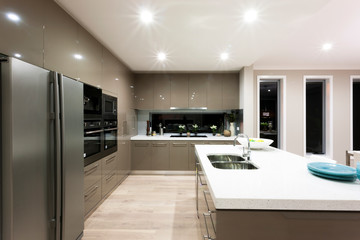 Interior shot of modern and luxury kitchen design