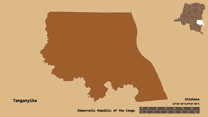 Tanganyika, province of Democratic Republic of the Congo, zoomed. Pattern