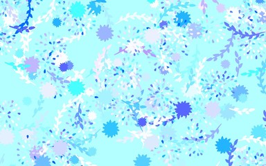 Fototapeta na wymiar Light Blue, Red vector abstract backdrop with flowers