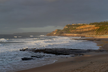 Overcast morning at Newcastle Beach, Australia.
