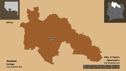Savanes, district of Côte d'Ivoire,. Previews. Pattern