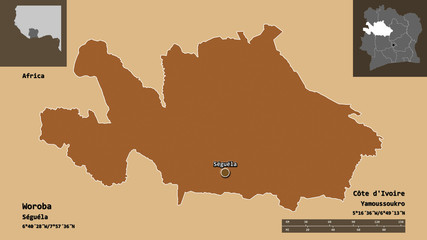 Woroba, district of Côte d'Ivoire,. Previews. Pattern
