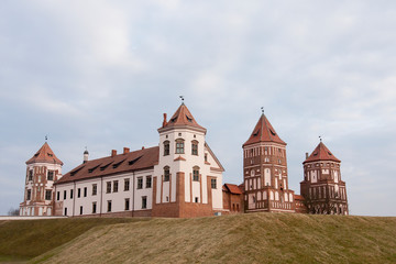 Fototapeta na wymiar The renovated castle of Mir in Belarus, Europe