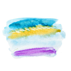 watercolor stripes. Beautiful watercolor elements for design. Pastel colors.