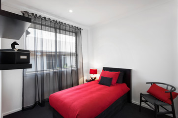 Bedroom design in a luxury modern house 