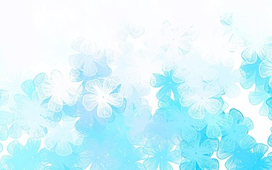 Fototapeta na wymiar Light Pink, Blue vector natural background with flowers