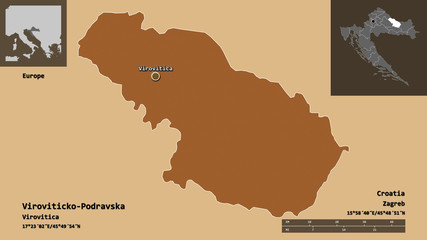 Viroviticko-Podravska, county of Croatia,. Previews. Pattern