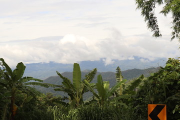 clouds over the mountains