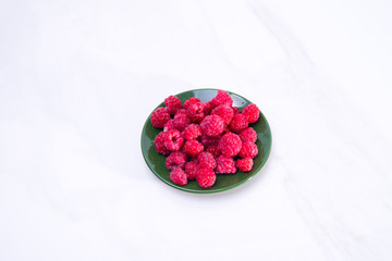 Raspberry on a white background