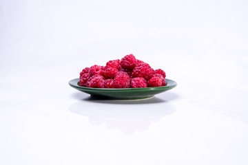 Raspberry on a white background