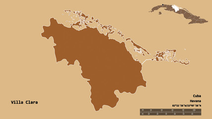 Villa Clara, province of Cuba, zoomed. Pattern