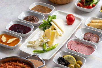 breakfast on a white background