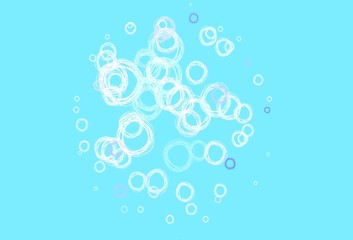 Light Pink, Blue vector template with circles.