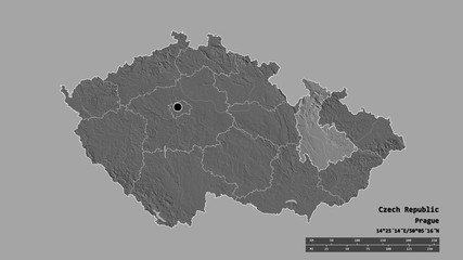 Location of Olomoucký, region of Czech Republic,. Bilevel