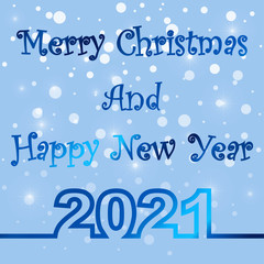 Happy New Year 2021 background for seasonal invitations, holiday posters, greeting cards. Elegant golden text with light. Minimalistic text template. Copy space, have fun. Vector