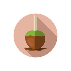 Flat design caramel apples