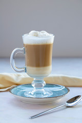 latte on a white background