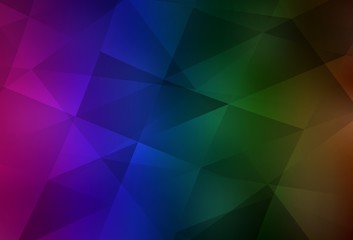 Obraz premium Dark Multicolor vector triangle mosaic texture.
