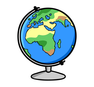 Globus der Erde mit Weltkugel und Kontinenten